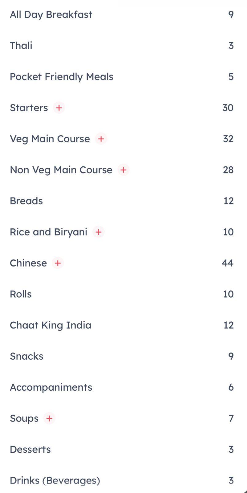 Optimized Swiggy Zomato menu design after GoalCraft menu redesign